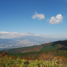 神奈川県・芦ノ湖・富士山（杓子峠）